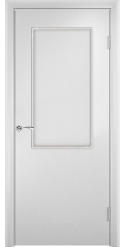 Пластиковая гладкая белая дверь Aquadoor остекленная