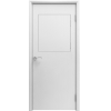 Пластиковая гладкая белая дверь Aquadoor с выпадающим окном