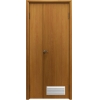 Пластиковая гладкая дверь миланский орех Aquadoor двустворчатая с вентиляционной решеткой