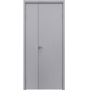 Пластиковая гладкая серая дверь Aquadoor полуторная RAL 7035